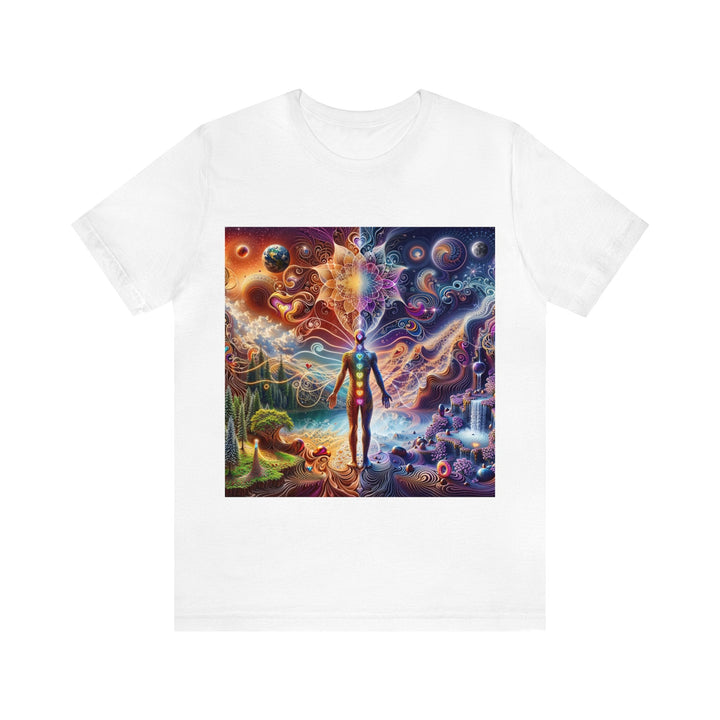 Cosmic Consciousness Awakening - Unisex Jersey Short Sleeve Tee - T-Shirt - g(0D·IO) - White - S -