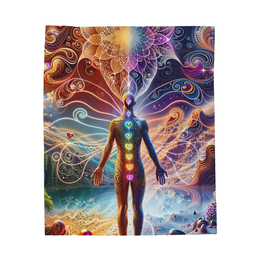 Cosmic Consciousness Awakening - Velveteen Plush Blanket - All Over Prints - g(0D·IO) - 50" × 60" - -