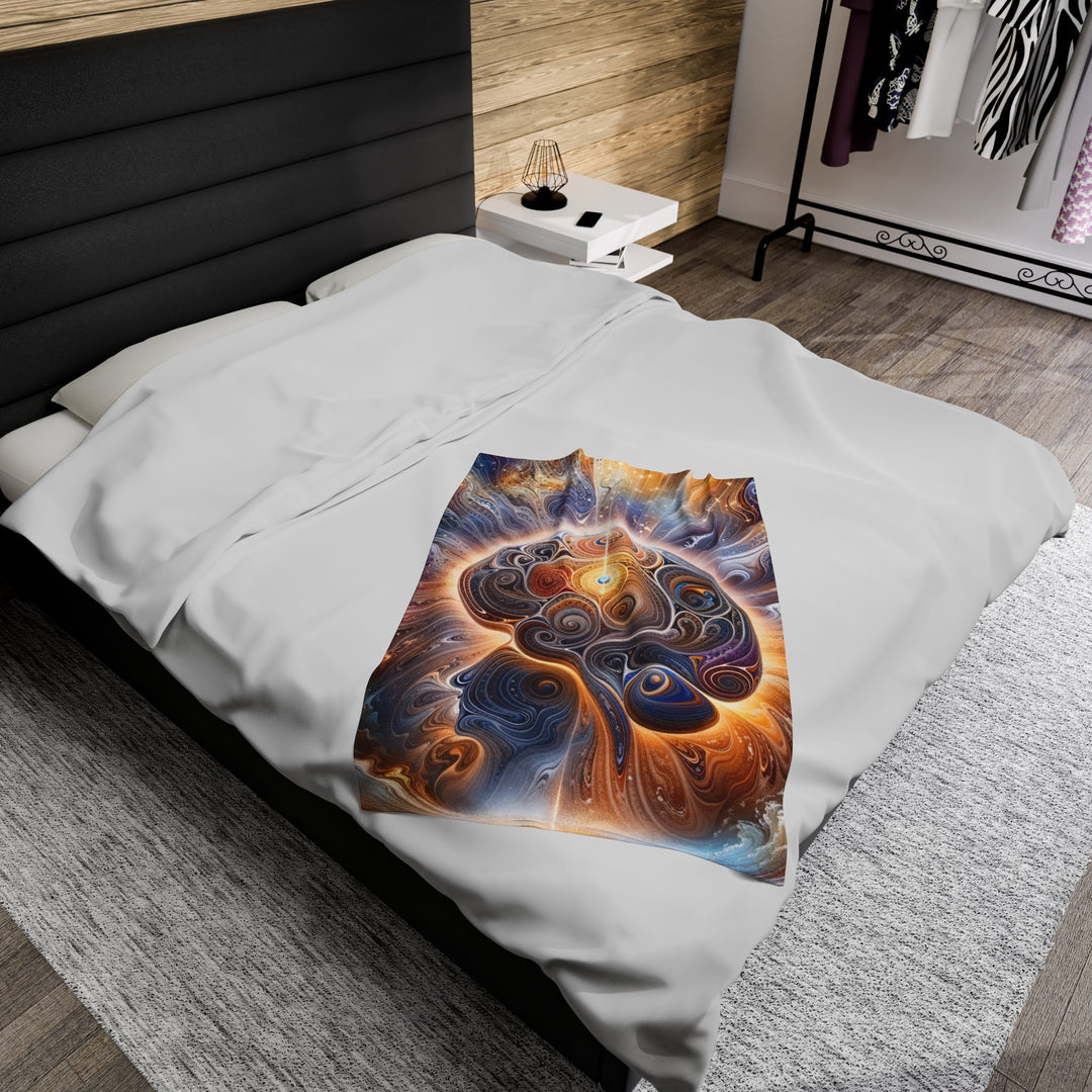 Cosmic Consciousness Awakening - Velveteen Plush Blanket - All Over Prints - g(0D·IO) - 30" × 40" - -