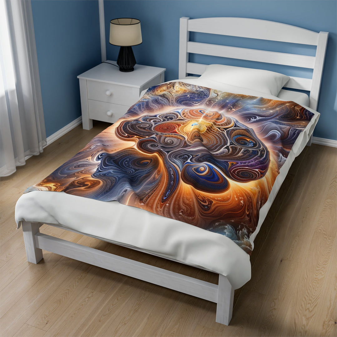 Cosmic Consciousness Awakening - Velveteen Plush Blanket - All Over Prints - g(0D·IO) - 30" × 40" - -