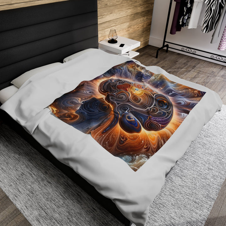 Cosmic Consciousness Awakening - Velveteen Plush Blanket - All Over Prints - g(0D·IO) - 30" × 40" - -