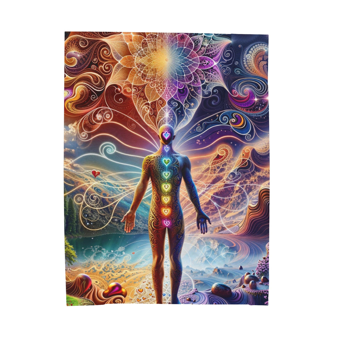 Cosmic Consciousness Awakening - Velveteen Plush Blanket - All Over Prints - g(0D·IO) - 60" × 80" - -