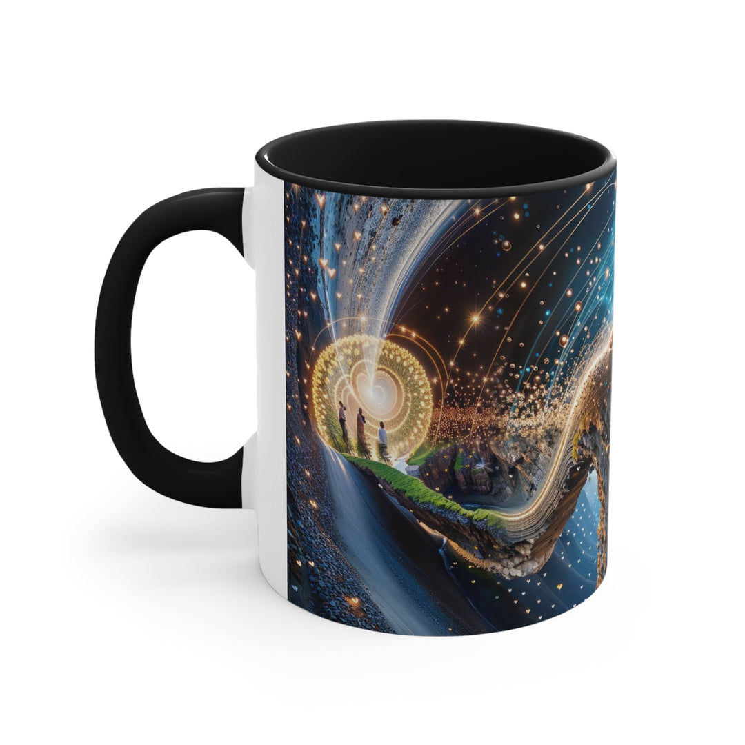 Cosmic Consciousness Cascade - Accent Coffee Mug - Mug - g(0D·IO) - Pink - 11oz -