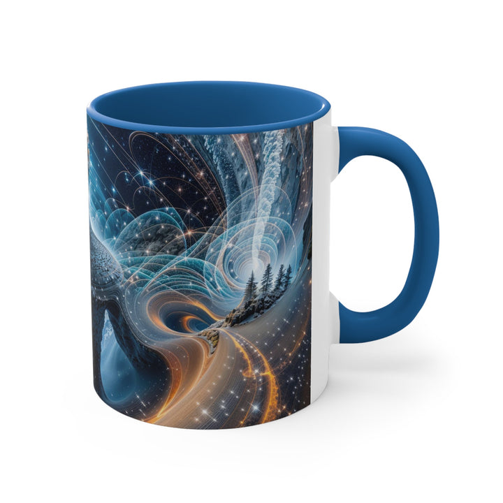 Cosmic Consciousness Cascade - Accent Coffee Mug - Mug - g(0D·IO) - Pink - 11oz -