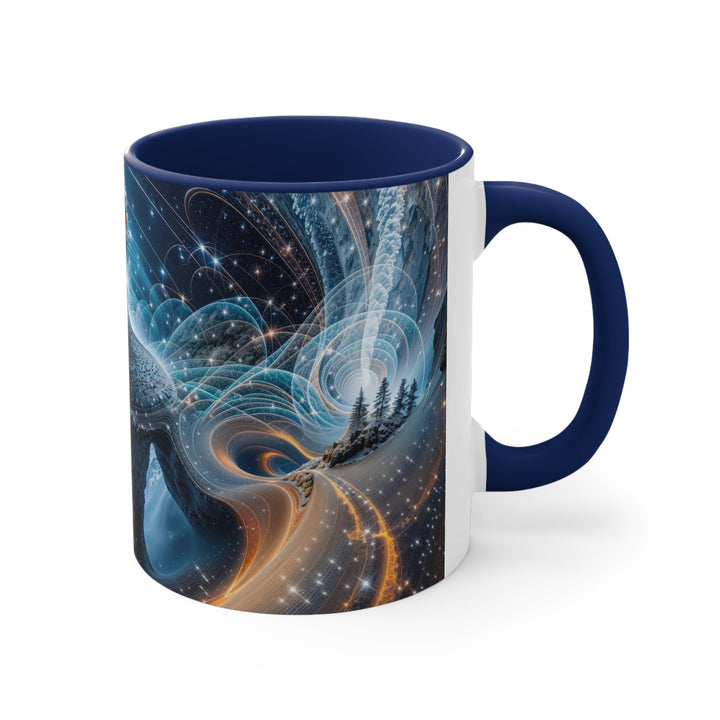 Cosmic Consciousness Cascade - Accent Coffee Mug - Mug - g(0D·IO) - Pink - 11oz -