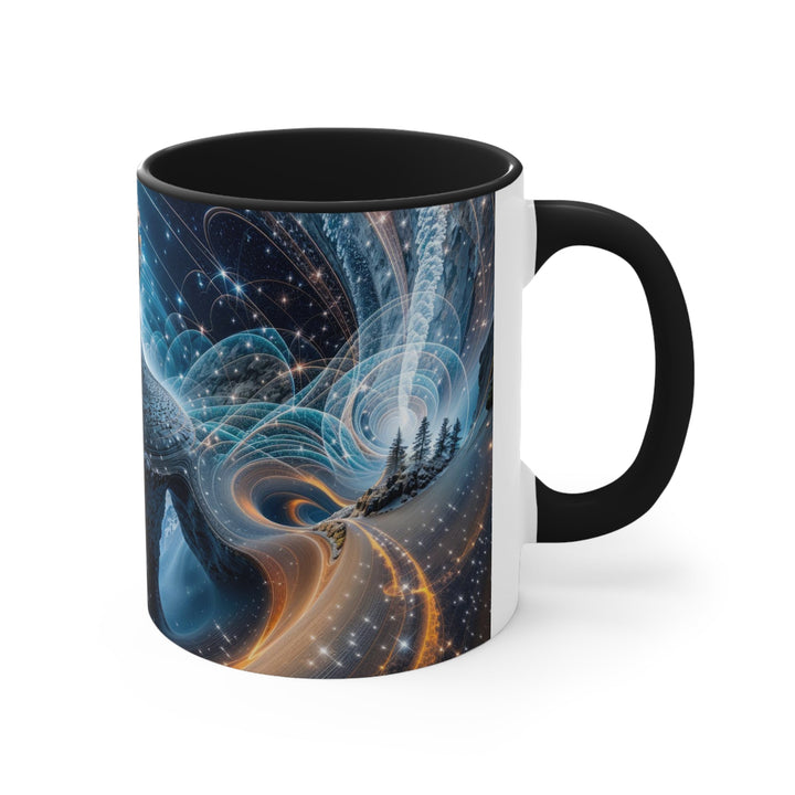 Cosmic Consciousness Cascade - Accent Coffee Mug - Mug - g(0D·IO) - Pink - 11oz -