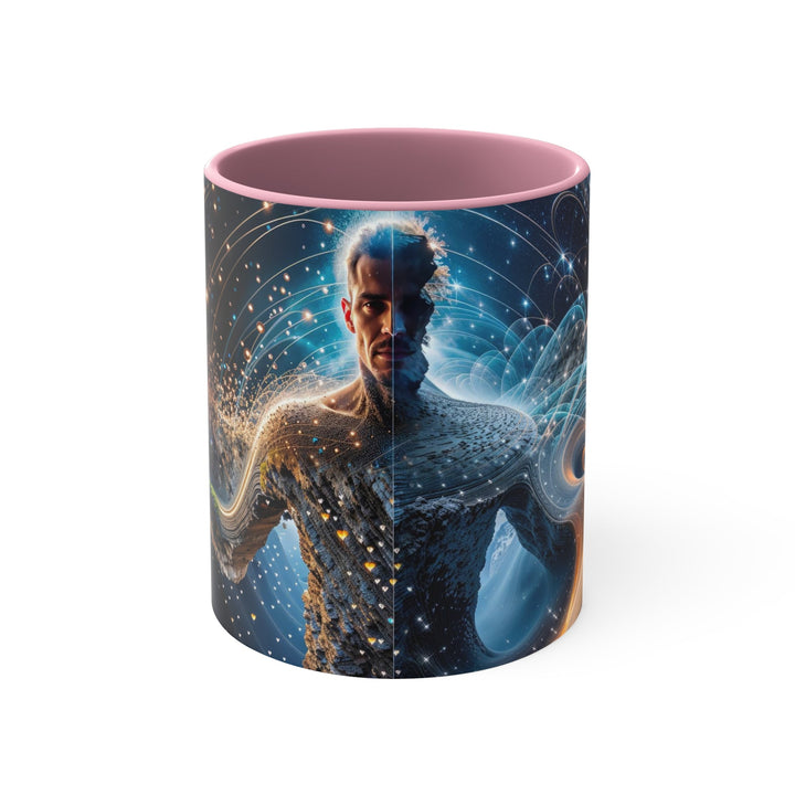 Cosmic Consciousness Cascade - Accent Coffee Mug - Mug - g(0D·IO) - Pink - 11oz -