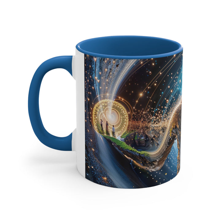 Cosmic Consciousness Cascade - Accent Coffee Mug - Mug - g(0D·IO) - Pink - 11oz -