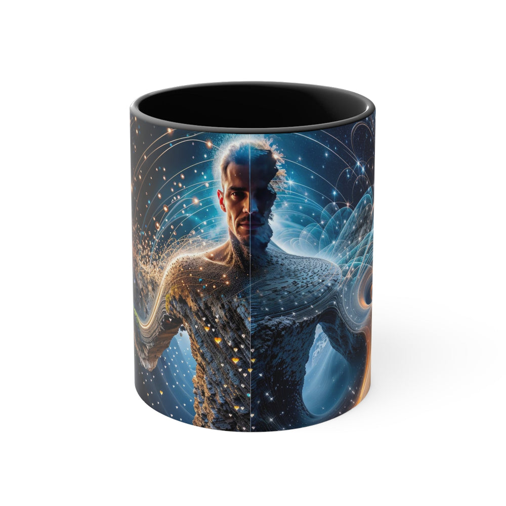 Cosmic Consciousness Cascade - Accent Coffee Mug - Mug - g(0D·IO) - Black - 11oz -