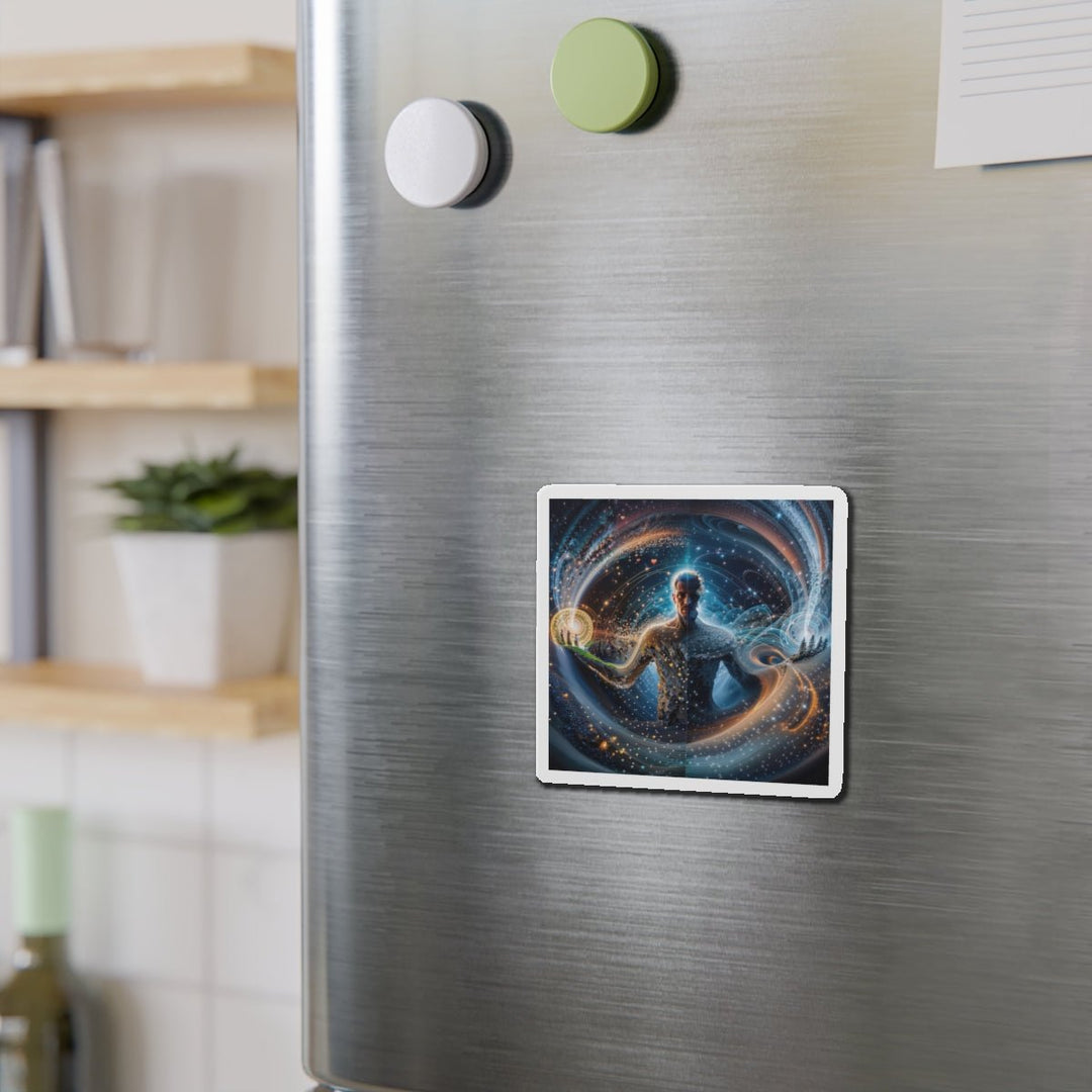 Cosmic Consciousness Cascade - Die-cut Magnet - Home Decor - g(0D·IO) - 6 × 6" - Die-Cut - 1 pc