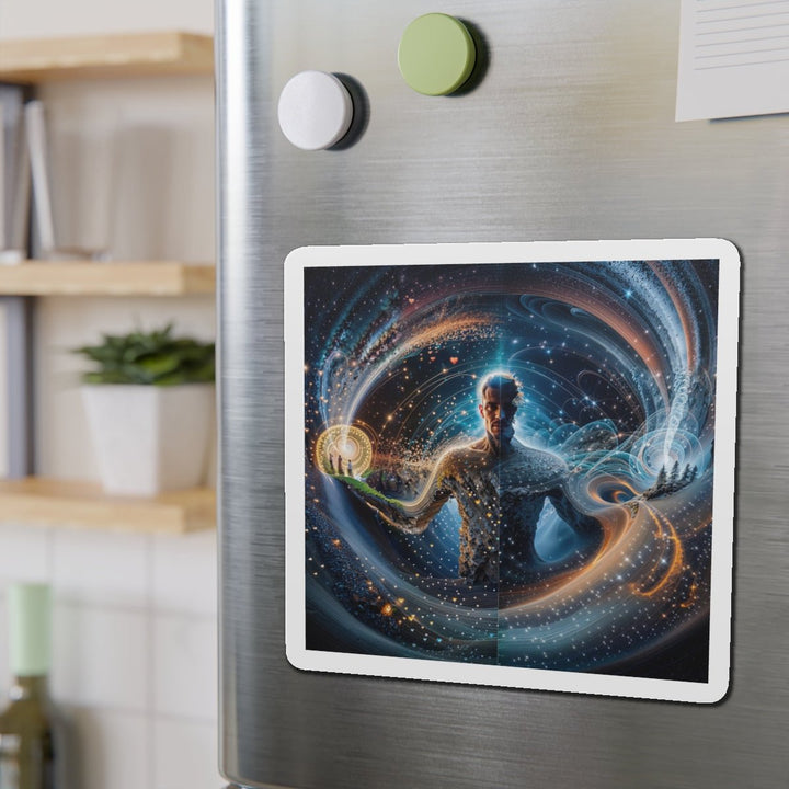 Cosmic Consciousness Cascade - Die-cut Magnet - Home Decor - g(0D·IO) - 6 × 6" - Die-Cut - 1 pc