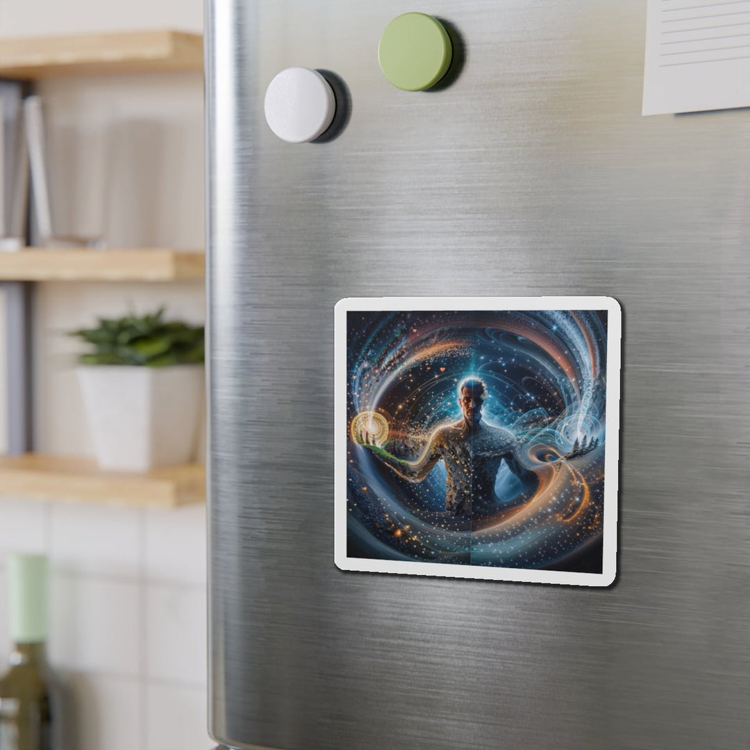 Cosmic Consciousness Cascade - Die-cut Magnet - Home Decor - g(0D·IO) - 6 × 6" - Die-Cut - 1 pc