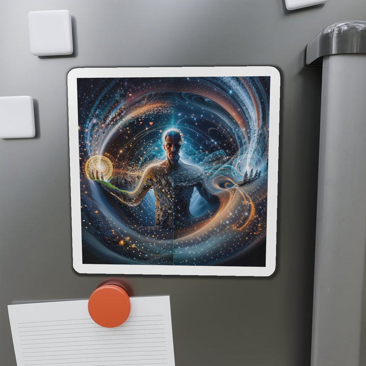 Cosmic Consciousness Cascade - Die-cut Magnet - Home Decor - g(0D·IO) - 6 × 6" - Die-Cut - 1 pc