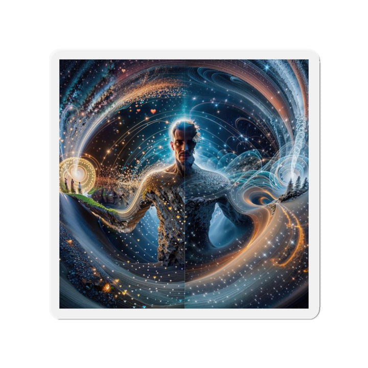 Cosmic Consciousness Cascade - Die-cut Magnet - Home Decor - g(0D·IO) - 2" x 2" - Die-Cut - 1 pc