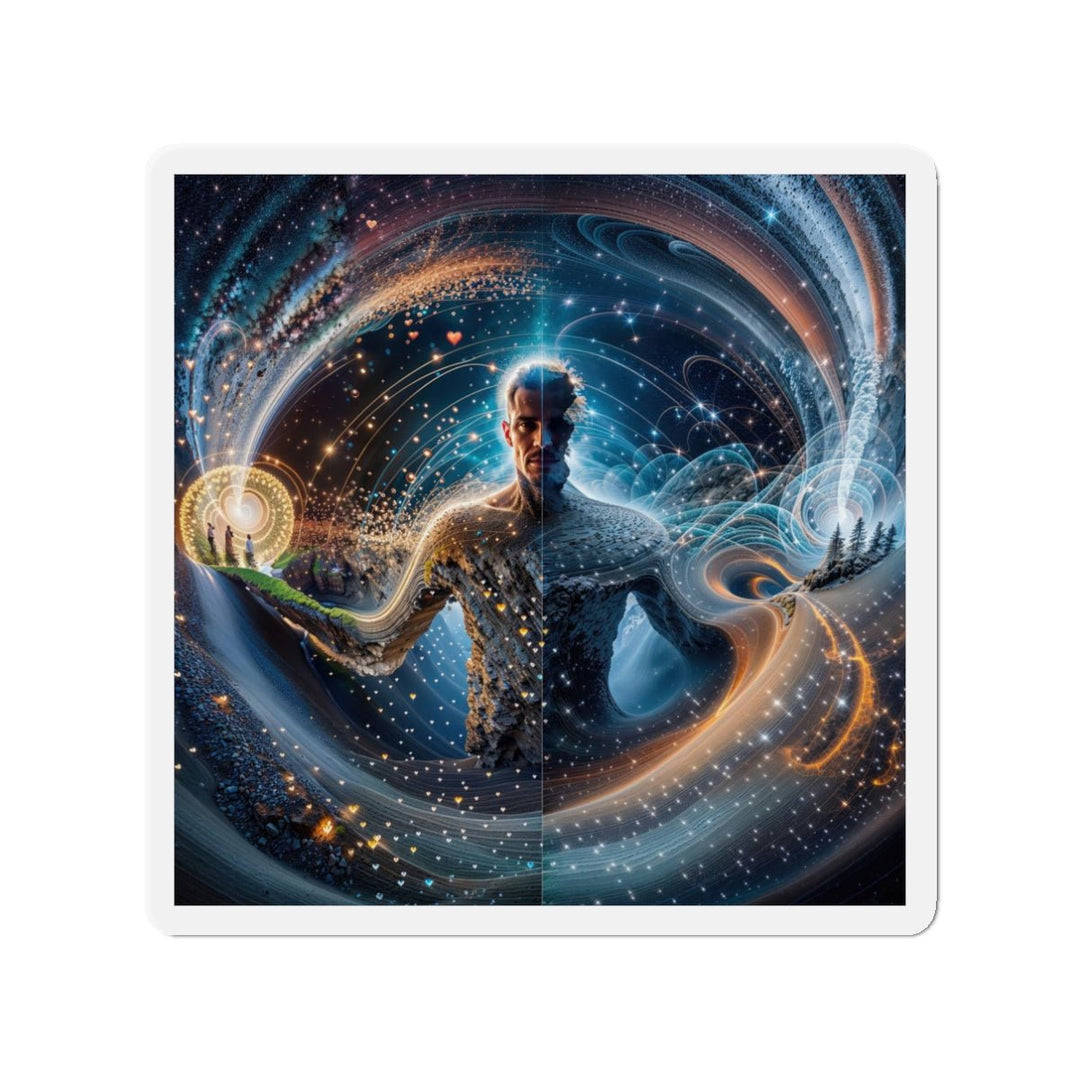 Cosmic Consciousness Cascade - Die-cut Magnet - Home Decor - g(0D·IO) - 3" x 3" - Die-Cut - 1 pc