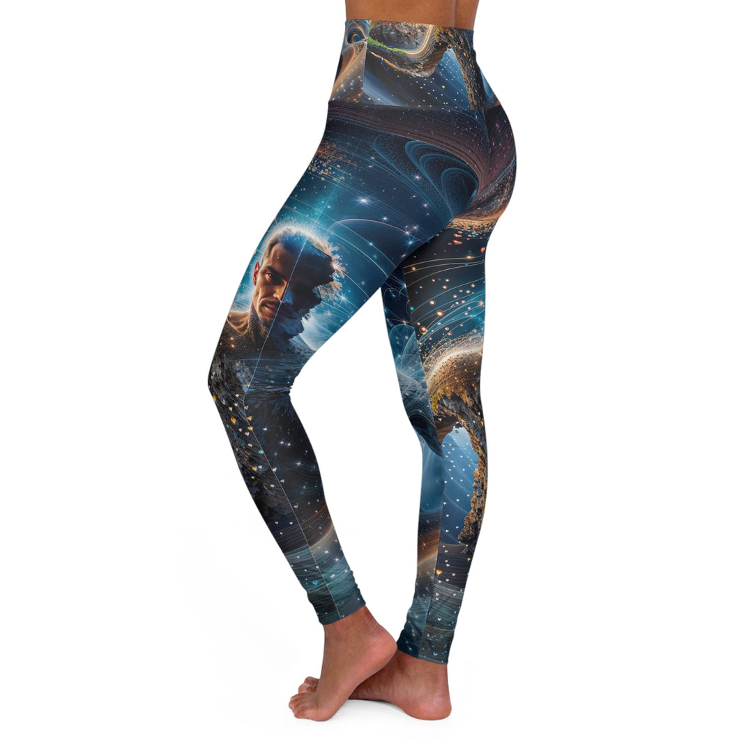 Cosmic Consciousness Cascade - High Waisted AOP Yoga Leggings - All Over Prints - g(0D·IO) - XS - -