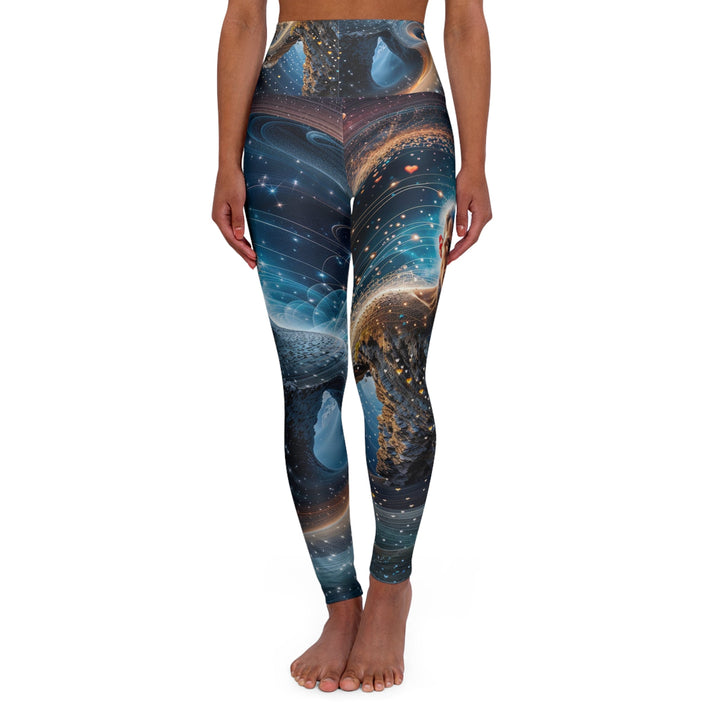 Cosmic Consciousness Cascade - High Waisted AOP Yoga Leggings - All Over Prints - g(0D·IO) - XS - -