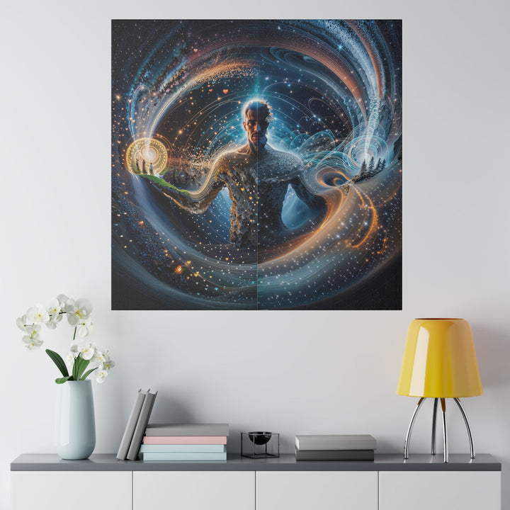 Cosmic Consciousness Cascade - Matte Canvas - Canvas - g(0D·IO) - 32" x 32" (Square) - 0.75'' -