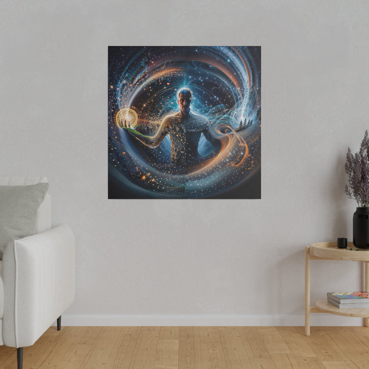 Cosmic Consciousness Cascade - Matte Canvas - Canvas - g(0D·IO) - 32" x 32" (Square) - 0.75'' -