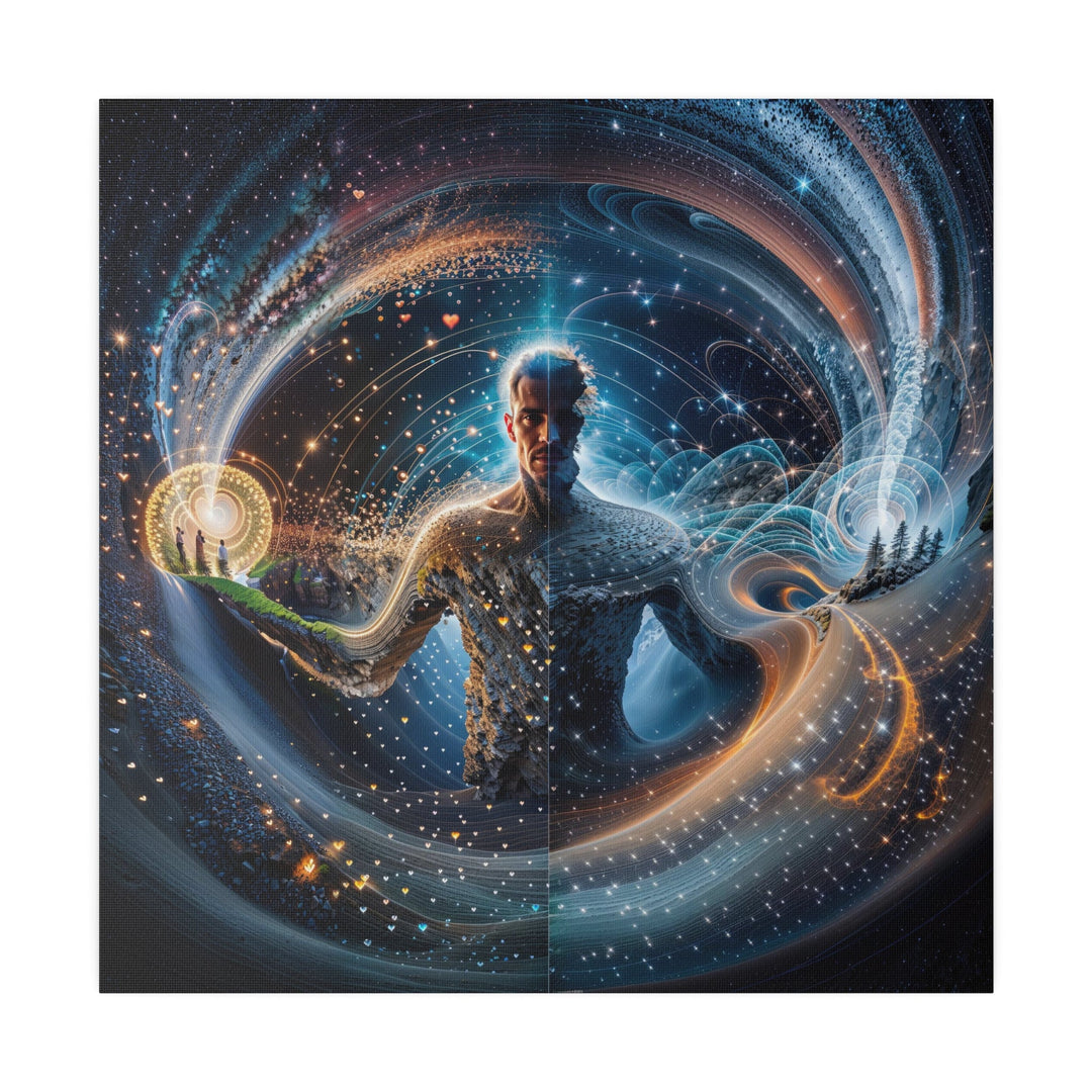 Cosmic Consciousness Cascade - Matte Canvas - Canvas - g(0D·IO) - 32" x 32" (Square) - 0.75'' -