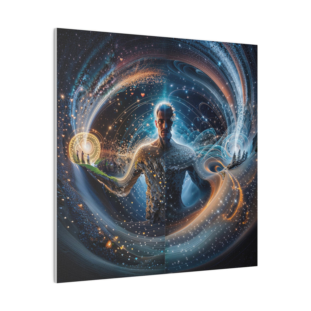 Cosmic Consciousness Cascade - Matte Canvas - Canvas - g(0D·IO) - 32" x 32" (Square) - 0.75'' -