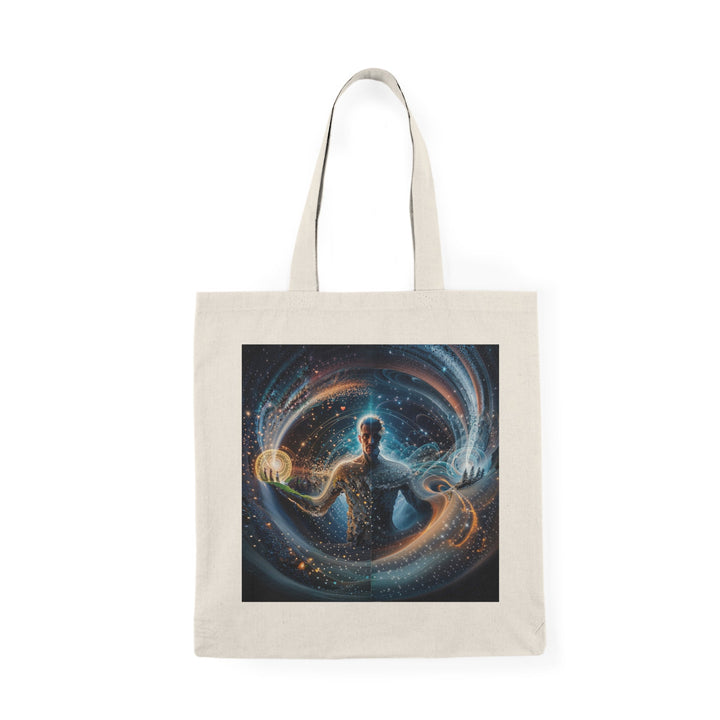 Cosmic Consciousness Cascade - Natural Tote Bag - Bags - g(0D·IO) - 15" x 16" - Natural -