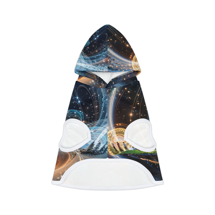 Cosmic Consciousness Cascade - Pet Hoodie - Pets - g(0D·IO) - XXS - White Rib -