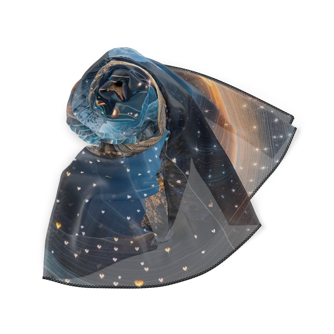 Cosmic Consciousness Cascade - Poly Scarf - Accessories - g(0D·IO) - Poly chiffon - 50" × 50" -