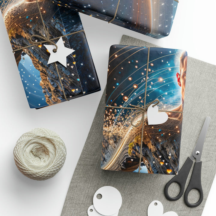 Cosmic Consciousness Cascade - Wrapping Paper - Home Decor - g(0D·IO) - 30" x 180" - Matte -