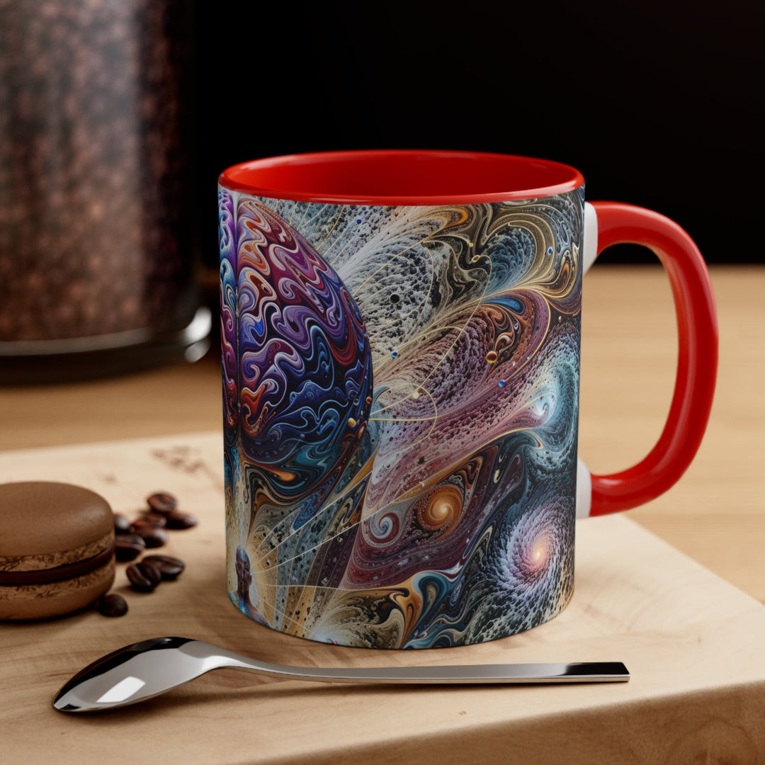 Cosmic Consciousness Meditation - Accent Coffee Mug - Mug - g(0D·IO) - Pink - 11oz -