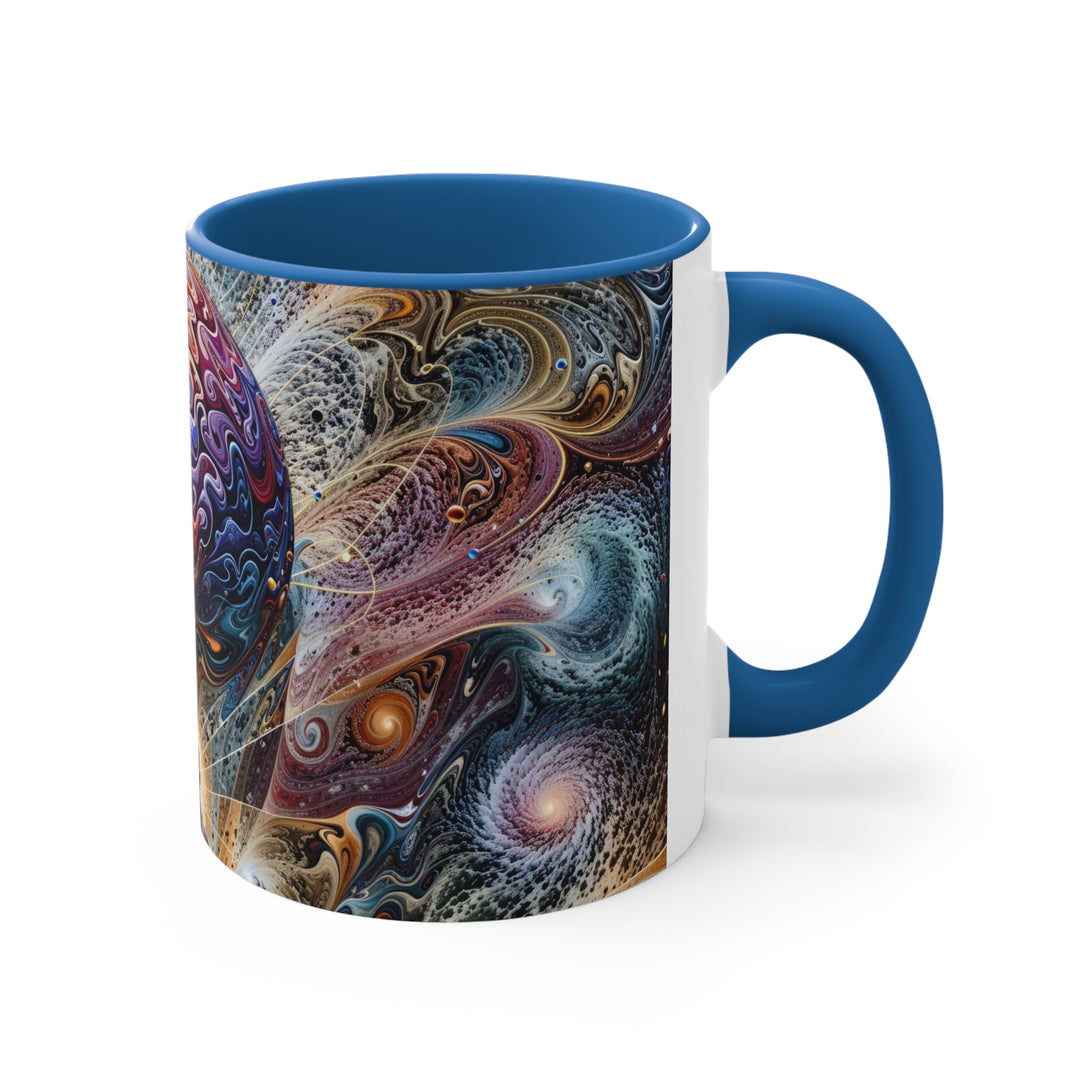 Cosmic Consciousness Meditation - Accent Coffee Mug - Mug - g(0D·IO) - Pink - 11oz -