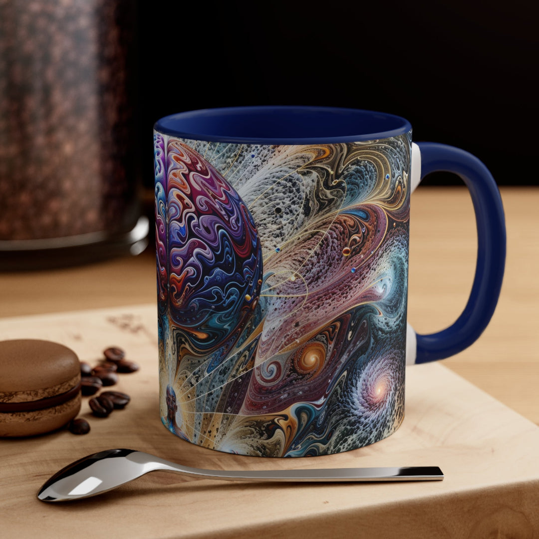 Cosmic Consciousness Meditation - Accent Coffee Mug - Mug - g(0D·IO) - Pink - 11oz -