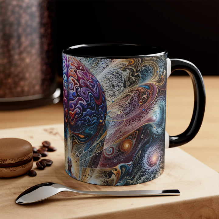 Cosmic Consciousness Meditation - Accent Coffee Mug - Mug - g(0D·IO) - Pink - 11oz -