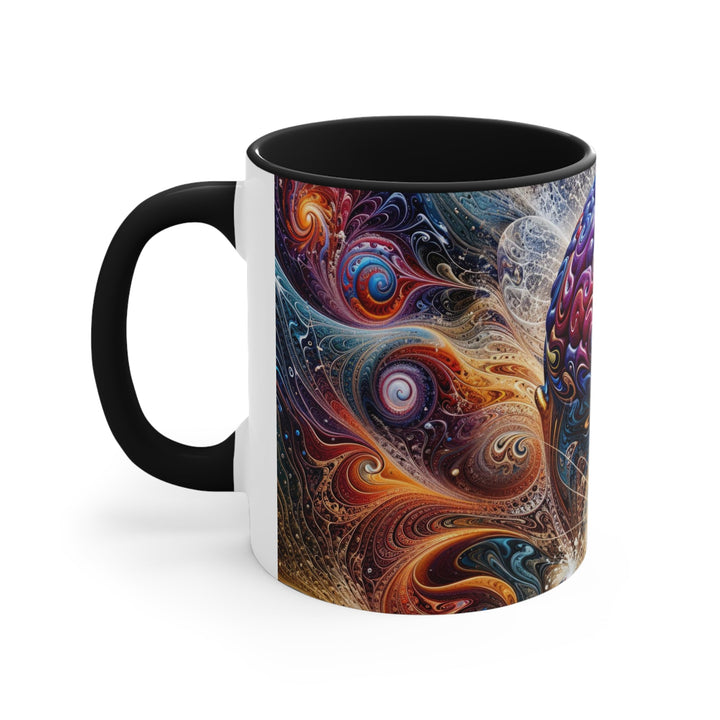 Cosmic Consciousness Meditation - Accent Coffee Mug - Mug - g(0D·IO) - Pink - 11oz -