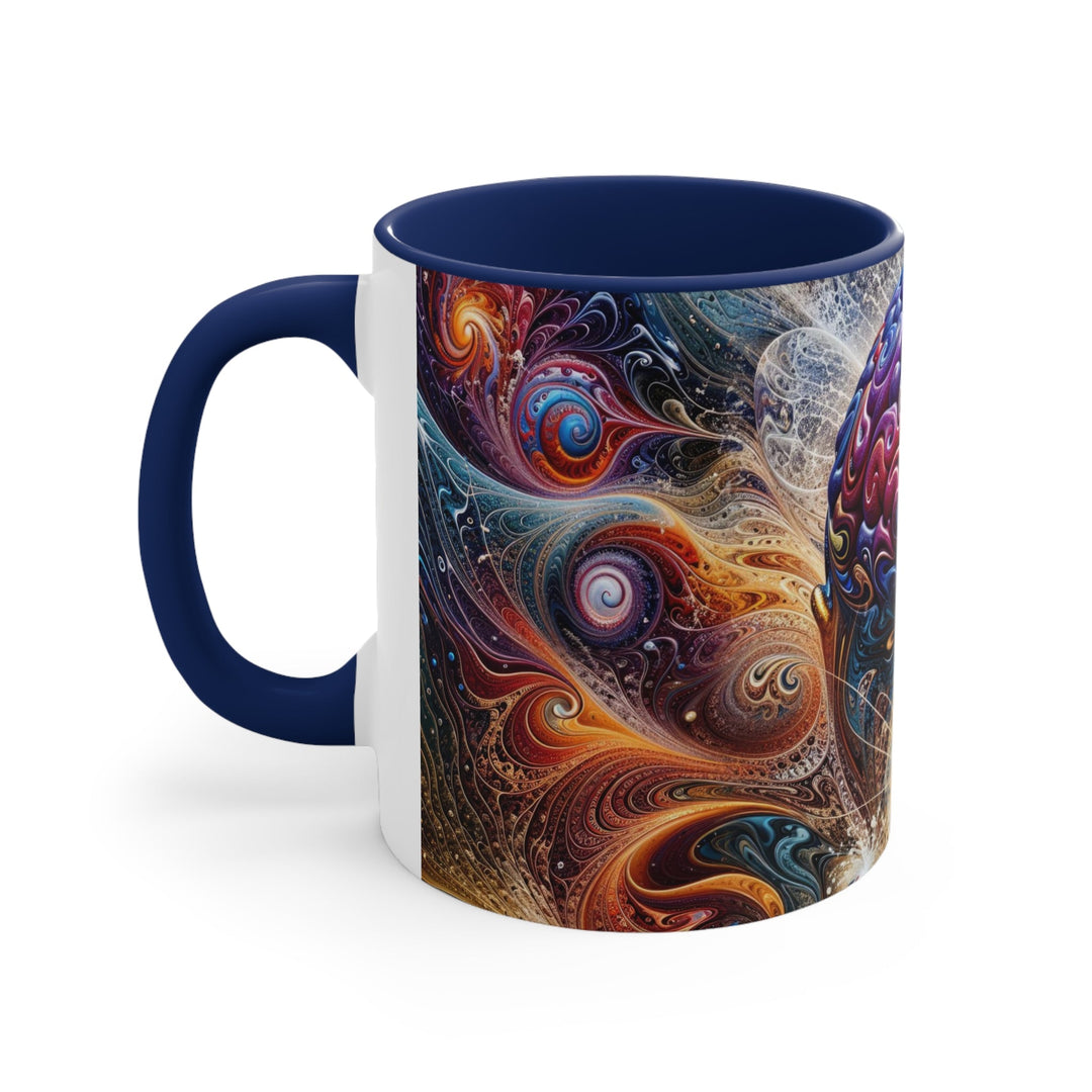 Cosmic Consciousness Meditation - Accent Coffee Mug - Mug - g(0D·IO) - Pink - 11oz -