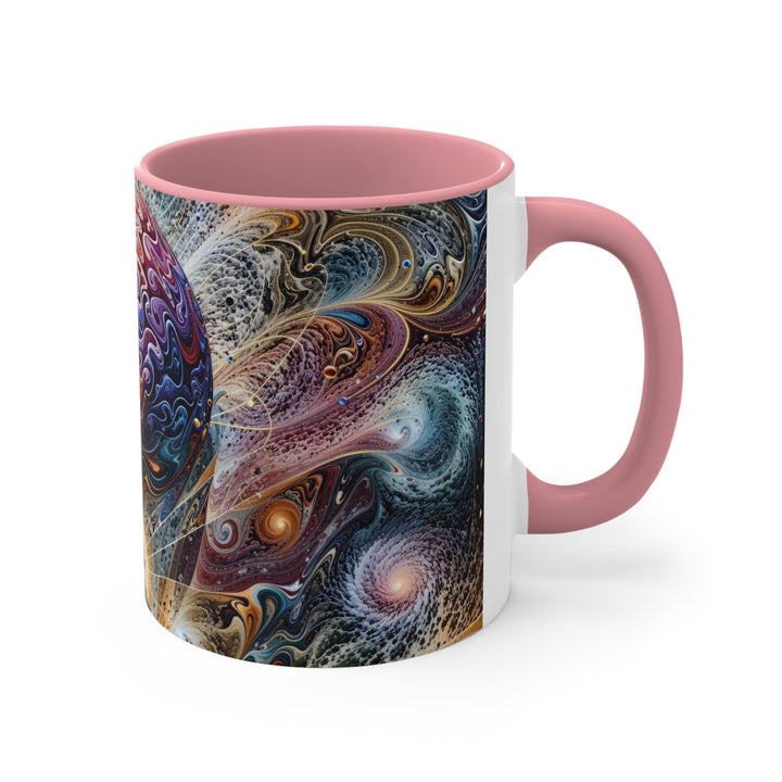 Cosmic Consciousness Meditation - Accent Coffee Mug - Mug - g(0D·IO) - Pink - 11oz -