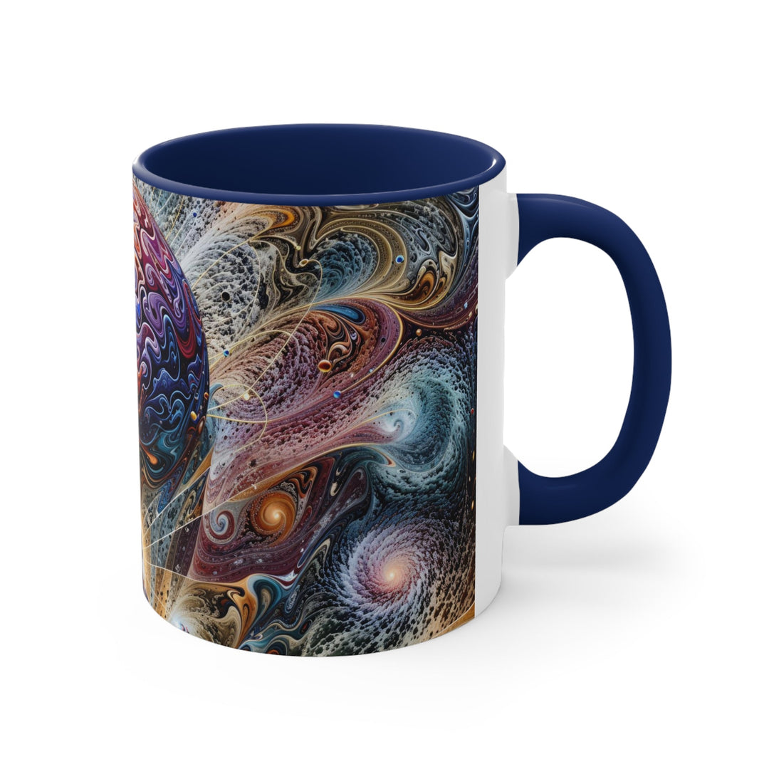 Cosmic Consciousness Meditation - Accent Coffee Mug - Mug - g(0D·IO) - Pink - 11oz -