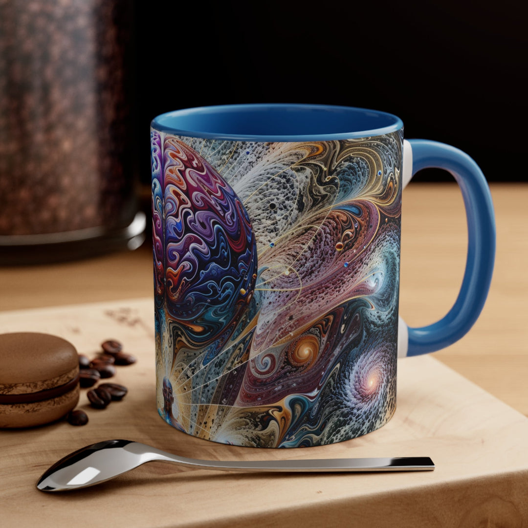 Cosmic Consciousness Meditation - Accent Coffee Mug - Mug - g(0D·IO) - Pink - 11oz -