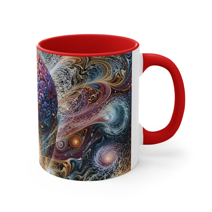 Cosmic Consciousness Meditation - Accent Coffee Mug - Mug - g(0D·IO) - Pink - 11oz -