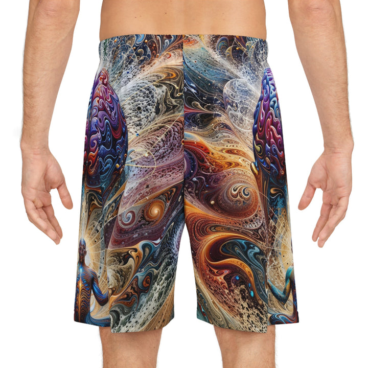 Cosmic Consciousness Meditation - AOP Basketball Shorts - All Over Prints - g(0D·IO) - Seam thread color automatically matched to design - XS -