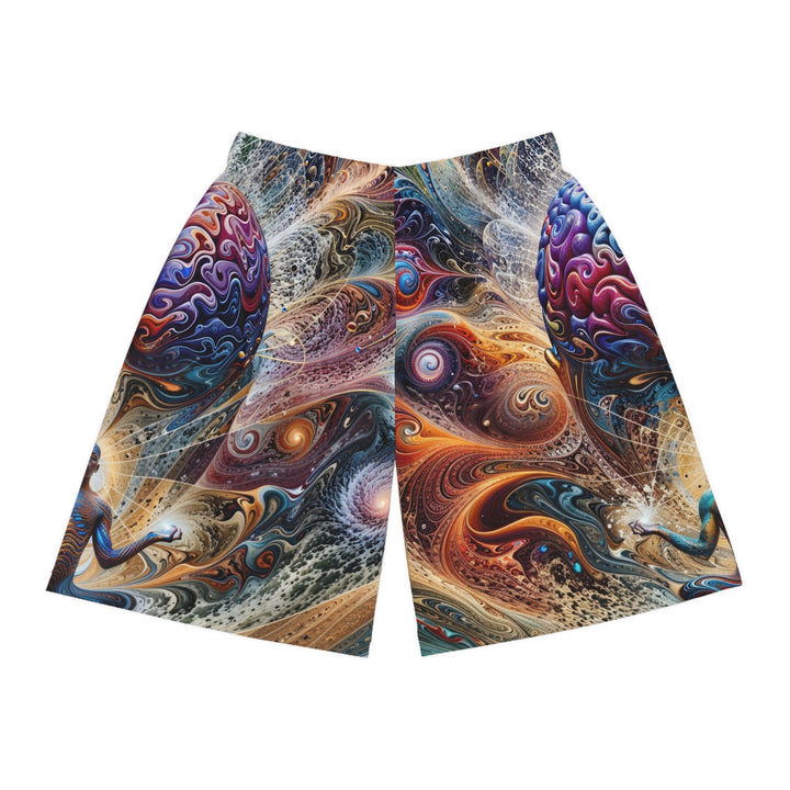 Cosmic Consciousness Meditation - AOP Basketball Shorts - All Over Prints - g(0D·IO) - Seam thread color automatically matched to design - XS -