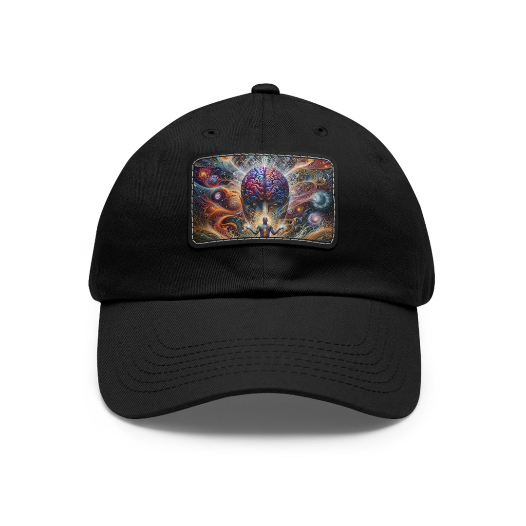 Cosmic Consciousness Meditation - Dad Hat - Hats - g(0D·IO) - Black / Black patch - Rectangle - One size