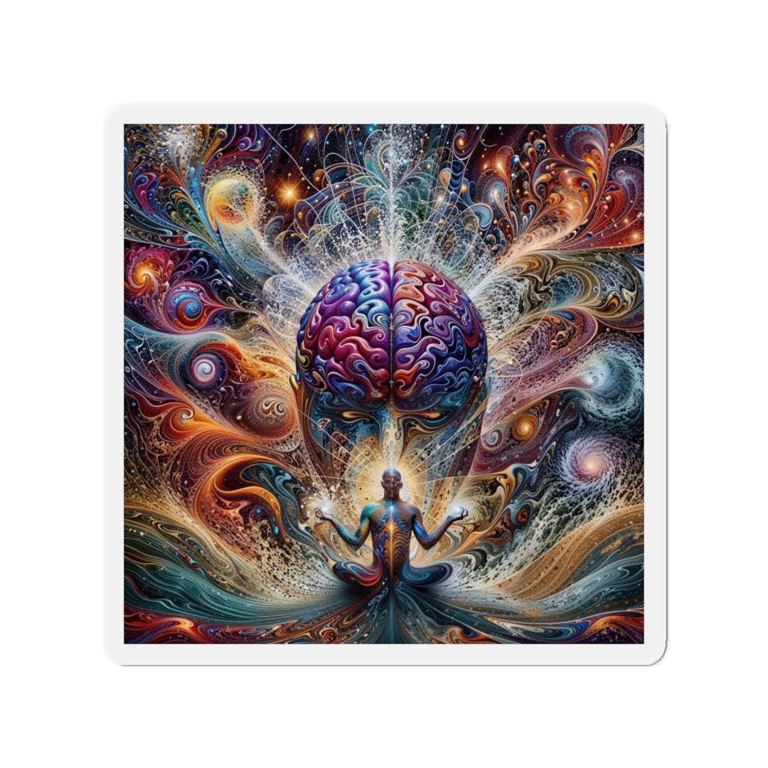 Cosmic Consciousness Meditation - Die-cut Magnet - Home Decor - g(0D·IO) - 5" x 5" - Die-Cut - 1 pc