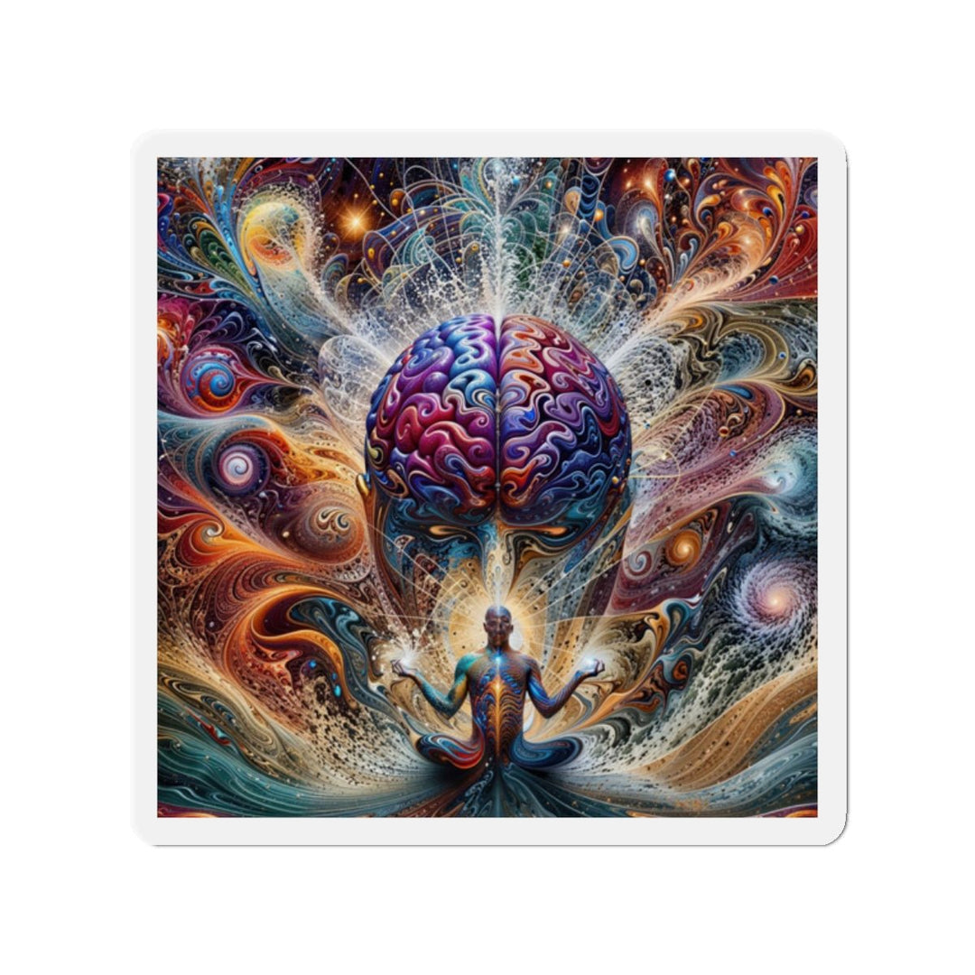 Cosmic Consciousness Meditation - Die-cut Magnet - Home Decor - g(0D·IO) - 2" x 2" - Die-Cut - 1 pc