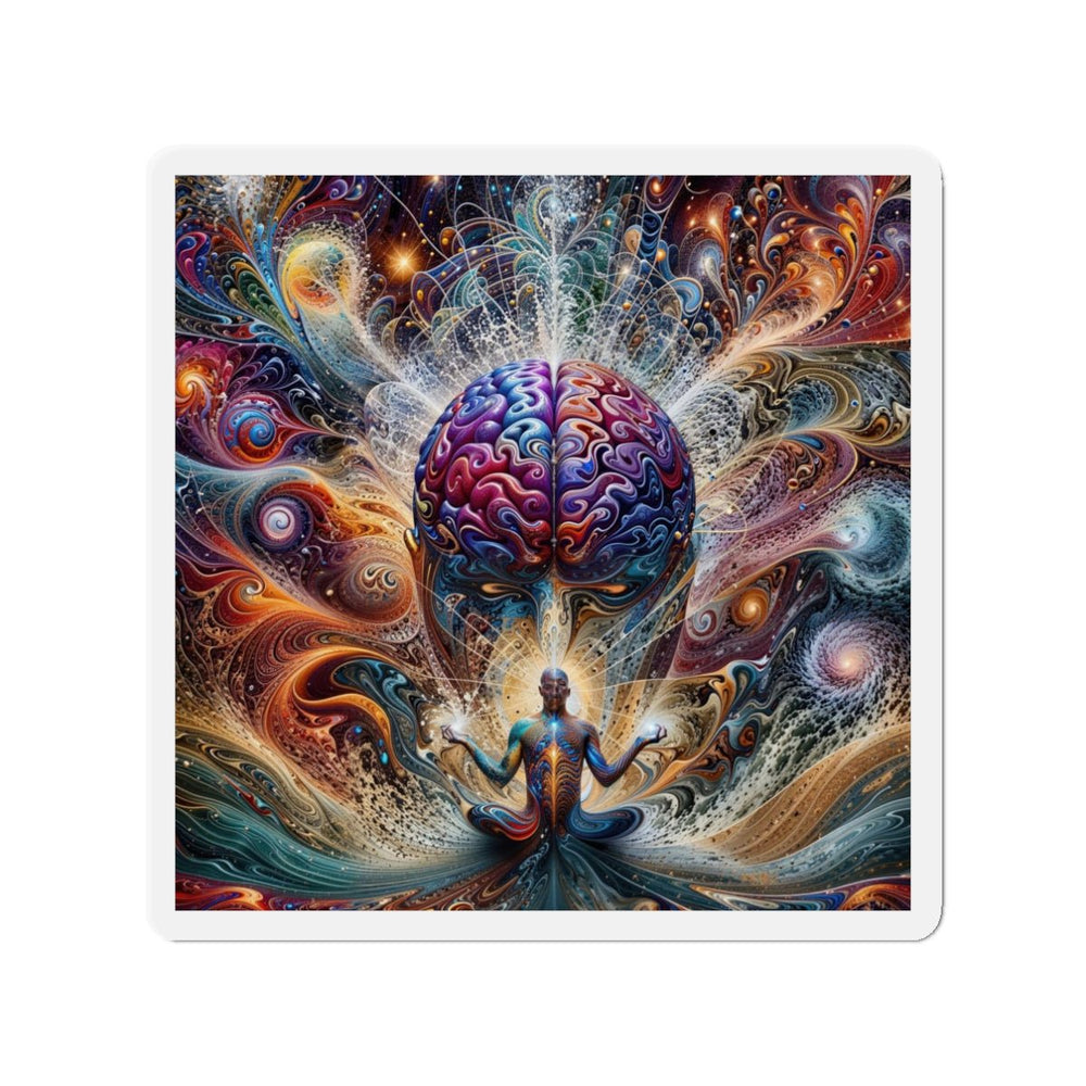 Cosmic Consciousness Meditation - Die-cut Magnet - Home Decor - g(0D·IO) - 3" x 3" - Die-Cut - 1 pc