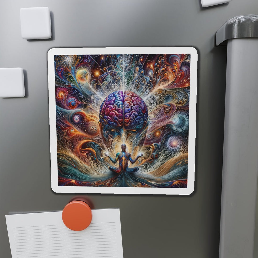Cosmic Consciousness Meditation - Die-cut Magnet - Home Decor - g(0D·IO) - 6 × 6" - Die-Cut - 1 pc