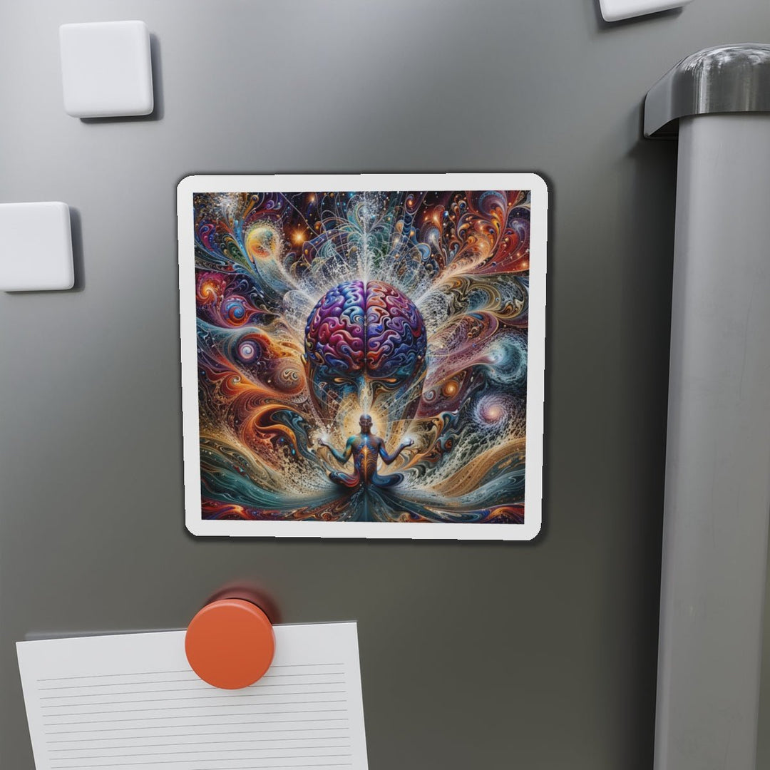 Cosmic Consciousness Meditation - Die-cut Magnet - Home Decor - g(0D·IO) - 6 × 6" - Die-Cut - 1 pc