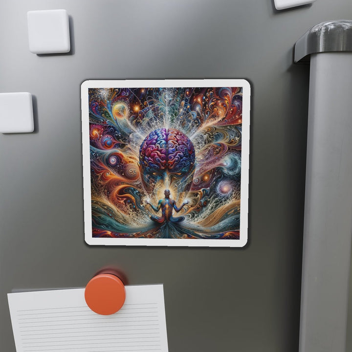 Cosmic Consciousness Meditation - Die-cut Magnet - Home Decor - g(0D·IO) - 6 × 6" - Die-Cut - 1 pc