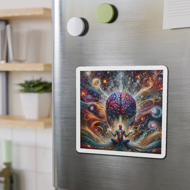 Cosmic Consciousness Meditation - Die-cut Magnet - Home Decor - g(0D·IO) - 6 × 6" - Die-Cut - 1 pc