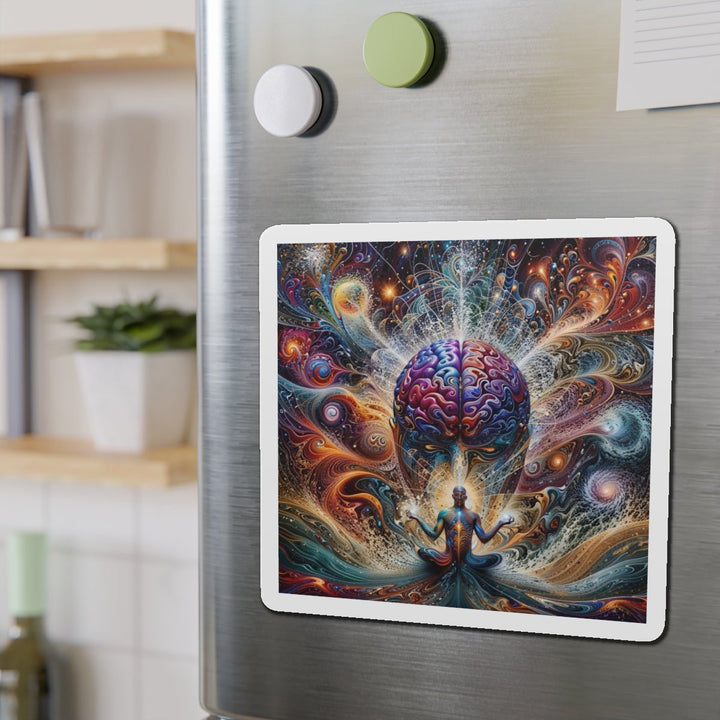 Cosmic Consciousness Meditation - Die-cut Magnet - Home Decor - g(0D·IO) - 6 × 6" - Die-Cut - 1 pc